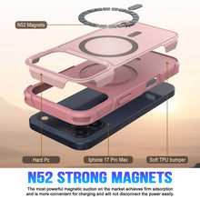 Charger l&#39;image dans la galerie, Punkcase iPhone 17 Pro Max Case, [Spartan 2.0 Series] Couverture lourde robuste claire avec protecteur d&#39;écran intégré [Pink]

