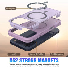 Charger l&#39;image dans la galerie, Punkcase iPhone 17 Pro Max Case, [Spartan 2.0 Series] Couverture lourde robuste claire avec protecteur d&#39;écran intégré [Lilac]
