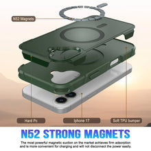 Charger l&#39;image dans la galerie, Punkcase iPhone 17 Case, [Spartan 2.0 Series] Couverture lourde robuste claire avec protecteur d&#39;écran intégré [vert foncé]

