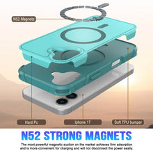 Charger l&#39;image dans la galerie, Punkcase iPhone 17 Case, [Spartan 2.0 Series] Couverture lourde robuste claire avec protecteur d&#39;écran intégré [bleu]
