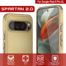 Charger l&#39;image dans la galerie, Punkcase Google Pixel 9 Pro XL Case, [Spartan 2.0 Series] Couverture lourde robuste claire avec protecteur d&#39;écran intégré [jaune]
