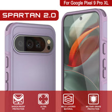 Charger l&#39;image dans la galerie, Punkcase Google Pixel 9 Pro XL Case, [Spartan 2.0 Series] Couverture lourde robuste claire avec protecteur d&#39;écran intégré [Magenta]
