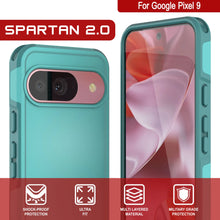 Charger l&#39;image dans la galerie, Punkcase Google Pixel 9 Case, [Spartan 2.0 Series] Couverture lourde robuste claire avec protecteur d&#39;écran intégré [bleu]
