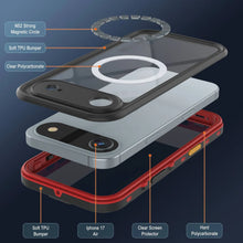 Charger l&#39;image dans la galerie, Étui IP68 imperméable à l&#39;iPhone 17, Punkcase [Red] [série StudStar] [Slim Fit]

