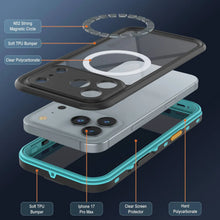Load image into Gallery viewer, Étui IP68 imperméable iPhone 17 Pro Max, Punkcase [Teal] [série StudStar] [Slim Fit]
