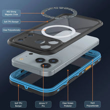 Load image into Gallery viewer, Étui IP68 imperméable iPhone 17 Pro, Punkcase [Bleu clair] [série StudStar] [Slim Fit] [Dirtoproof]
