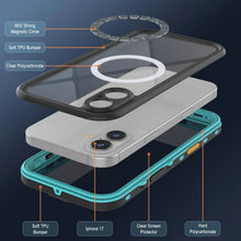 Load image into Gallery viewer, Étui IP68 imperméable iPhone 17, Punkcase [Teal] [série StudStar] [Slim Fit]
