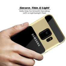 Charger l'image dans la galerie, Galaxy S9 Case, PUNKcase [LUCID 3.0 Series] [Slim Fit] [Clear Back] Armor Cover w/ Integrated Kickstand, Anti-Shock System &amp; PUNKSHIELD Screen Protector for Samsung Galaxy S9 [Gold] (Color in image: Teal)

