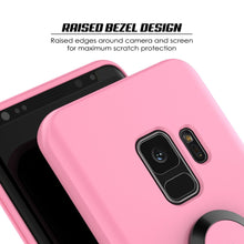 Charger l&#39;image dans la galerie, Galaxy S9 Case, Punkcase Magnetix Protective TPU Cover W/ Kickstand, Ring Grip Holder &amp; Metal Plate for Magnetic Car Phone Mount PLUS PunkShield Screen Protector for Samsung S9 Edge [Pink] 
