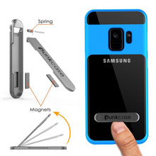Charger l'image dans la galerie, Galaxy S9 Case, PUNKcase [LUCID 3.0 Series] [Slim Fit] [Clear Back] Armor Cover w/ Integrated Kickstand, Anti-Shock System &amp; PUNKSHIELD Screen Protector for Samsung Galaxy S9 [Blue] (Color in image: Rose Gold)
