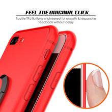 Charger l&#39;image dans la galerie, iPhone 8 PLUS Case, Punkcase Magnetix Protective TPU Cover W/ Kickstand, Tempered Glass Screen Protector [Red] 
