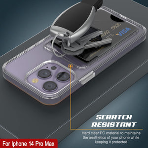 Étui porte-cartes iPhone 14 Pro Max [Série Crystal CardSlot] [Ajustement fin]