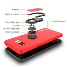 Load image into Gallery viewer, Galaxy S8 PLUS, Punkcase Magnetix Protective TPU Cover W/ Kickstand, Screen Protector [Red] 
