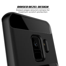 Charger l'image dans la galerie, Galaxy S9 Case, PUNKcase [LUCID 3.0 Series] [Slim Fit] [Clear Back] Armor Cover w/ Integrated Kickstand, Anti-Shock System &amp; PUNKSHIELD Screen Protector for Samsung Galaxy S9 [Black] 
