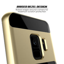 Charger l'image dans la galerie, Galaxy S9 Case, PUNKcase [LUCID 3.0 Series] [Slim Fit] [Clear Back] Armor Cover w/ Integrated Kickstand, Anti-Shock System &amp; PUNKSHIELD Screen Protector for Samsung Galaxy S9 [Gold] 
