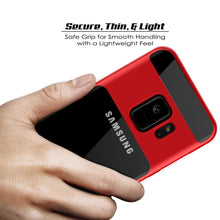 Load image into Gallery viewer, Galaxy S9 Case, PUNKcase [LUCID 3.0 Series] [Slim Fit] [Clear Back] Armor Cover w/ Integrated Kickstand, Anti-Shock System &amp; PUNKSHIELD Screen Protector for Samsung Galaxy S9 [Red] (Color in image: Teal)
