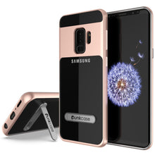 Charger l&#39;image dans la galerie, Galaxy S9+ Plus Case, PUNKcase [LUCID 3.0 Series] [Slim Fit] [Clear Back] Armor Cover w/ Integrated Kickstand, Anti-Shock System &amp; PUNKSHIELD Screen Protector for Samsung Galaxy S9+ Plus [Rose Gold] (Color in image: Rose Gold)
