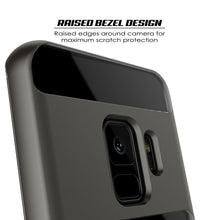 Charger l'image dans la galerie, Galaxy S9 Case, PUNKcase [LUCID 3.0 Series] [Slim Fit] [Clear Back] Armor Cover w/ Integrated Kickstand, Anti-Shock System &amp; PUNKSHIELD Screen Protector for Samsung Galaxy S9 [Grey] 
