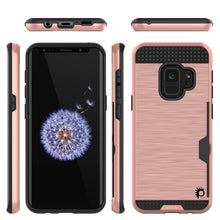 Load image into Gallery viewer, Galaxy S9 Case, PUNKcase [SLOT Series] [Slim Fit] Dual-Layer Armor Cover w/Integrated Anti-Shock System, Credit Card Slot [Rose Gold] (Color in image: Pink)
