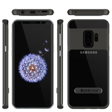 Charger l&#39;image dans la galerie, Galaxy S9+ Plus Case, PUNKcase [LUCID 3.0 Series] [Slim Fit] [Clear Back] Armor Cover w/ Integrated Kickstand, Anti-Shock System &amp; PUNKSHIELD Screen Protector for Samsung Galaxy S9+ Plus [Grey] (Color in image: Silver)
