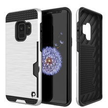 Charger l'image dans la galerie, Galaxy S9 Case, PUNKcase [SLOT Series] [Slim Fit] Dual-Layer Armor Cover w/Integrated Anti-Shock System, Credit Card Slot &amp; Screen Protector [White] (Color in image: White)

