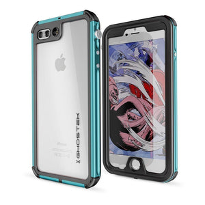 iPhone 8+ Plus Waterproof Case, Ghostek® Atomic 3.0 Teal Series (Color in image: Teal)