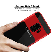 Charger l&#39;image dans la galerie, Galaxy S9+ Plus Case, PUNKcase [LUCID 3.0 Series] [Slim Fit] [Clear Back] Armor Cover w/ Integrated Kickstand, Anti-Shock System &amp; PUNKSHIELD Screen Protector for Samsung Galaxy S9+ Plus [Red] (Color in image: Teal)
