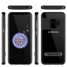 Charger l'image dans la galerie, Galaxy S9 Case, PUNKcase [LUCID 3.0 Series] [Slim Fit] [Clear Back] Armor Cover w/ Integrated Kickstand, Anti-Shock System &amp; PUNKSHIELD Screen Protector for Samsung Galaxy S9 [Black] (Color in image: Silver)
