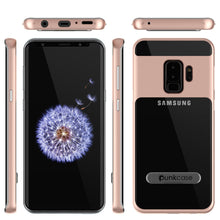 Charger l&#39;image dans la galerie, Galaxy S9+ Plus Case, PUNKcase [LUCID 3.0 Series] [Slim Fit] [Clear Back] Armor Cover w/ Integrated Kickstand, Anti-Shock System &amp; PUNKSHIELD Screen Protector for Samsung Galaxy S9+ Plus [Rose Gold] (Color in image: Silver)
