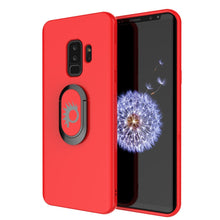 Charger l&#39;image dans la galerie, Galaxy S9 PLUS, Punkcase Magnetix Protective TPU Cover W/ Kickstand, Ring Grip Holder &amp; Metal Plate for Magnetic Car Phone Mount PLUS PunkShield Screen Protector for Samsung S9+ Edge [Red] (Color in image: red)
