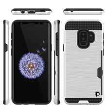 Load image into Gallery viewer, Galaxy S9 Plus Case, PUNKcase [SLOT Series] [Slim Fit] Dual-Layer Armor Cover w/Integrated Anti-Shock System, Credit Card Slot &amp; Screen Protector [White] (Color in image: Navy)
