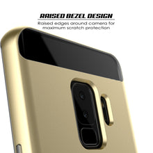 Charger l&#39;image dans la galerie, Galaxy S9+ Plus Case, PUNKcase [LUCID 3.0 Series] [Slim Fit] [Clear Back] Armor Cover w/ Integrated Kickstand, Anti-Shock System &amp; PUNKSHIELD Screen Protector for Samsung Galaxy S9+ Plus [Gold] 
