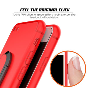 iPhone SE (4.7") Case, Punkcase Magnetix Protective TPU Cover W/ Kickstand, Tempered Glass Screen Protector [Red] (Color in image: blue)