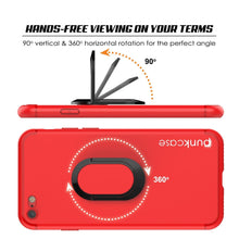 Load image into Gallery viewer, iPhone 8 Case, Punkcase Magnetix Protective TPU Cover W/ Kickstand, Tempered Glass Screen Protector [Red] 
