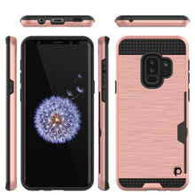 Charger l'image dans la galerie, Galaxy S9 Plus Case, PUNKcase [SLOT Series] [Slim Fit] Dual-Layer Armor Cover w/Integrated Anti-Shock System, Credit Card Slot  [Rose Gold] (Color in image: Navy)
