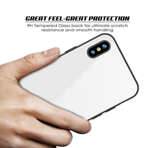 iPhone SE (4.7") Case, Punkcase GlassShield Ultra Thin Protective 9H Full Body Tempered Glass Cover W/ Drop Protection & Non Slip Grip for Apple iPhone 7 / Apple iPhone SE (4.7") (White) (Color in image: Black)