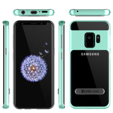 Load image into Gallery viewer, Galaxy S9 Case, PUNKcase [LUCID 3.0 Series] [Slim Fit] [Clear Back] Armor Cover w/ Integrated Kickstand, Anti-Shock System &amp; PUNKSHIELD Screen Protector for Samsung Galaxy S9 [Teal] (Color in image: Rose Gold)
