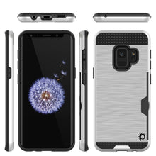 Charger l'image dans la galerie, Galaxy S9 Case, PUNKcase [SLOT Series] [Slim Fit] Dual-Layer Armor Cover w/Integrated Anti-Shock System, Credit Card Slot &amp; Screen Protector [White] (Color in image: Navy)
