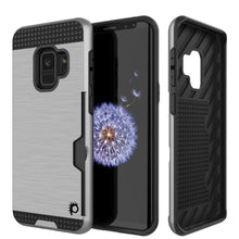 Charger l'image dans la galerie, Galaxy S9 Case, PUNKcase [SLOT Series] [Slim Fit] Dual-Layer Armor Cover w/Integrated Anti-Shock System, Credit Card Slot [Silver] (Color in image: Silver)
