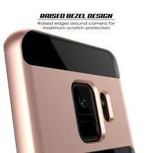 Load image into Gallery viewer, Galaxy S9 Case, PUNKcase [LUCID 3.0 Series] [Slim Fit] [Clear Back] Armor Cover w/ Integrated Kickstand, Anti-Shock System &amp; PUNKSHIELD Screen Protector for Samsung Galaxy S9 [Rose Gold] 
