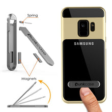 Charger l'image dans la galerie, Galaxy S9 Case, PUNKcase [LUCID 3.0 Series] [Slim Fit] [Clear Back] Armor Cover w/ Integrated Kickstand, Anti-Shock System &amp; PUNKSHIELD Screen Protector for Samsung Galaxy S9 [Gold] (Color in image: Rose Gold)

