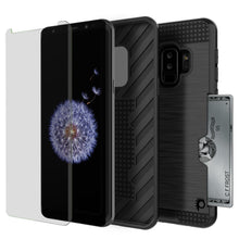 Load image into Gallery viewer, Galaxy S9 Plus Case, PUNKcase [SLOT Series] [Slim Fit] Dual-Layer Armor Cover w/Integrated Anti-Shock System, Credit Card Slot [Black] (Color in image: White)
