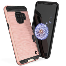 Load image into Gallery viewer, Galaxy S9 Case, PUNKcase [SLOT Series] [Slim Fit] Dual-Layer Armor Cover w/Integrated Anti-Shock System, Credit Card Slot [Rose Gold] (Color in image: Gold)
