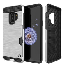 Load image into Gallery viewer, Galaxy S9 Plus Case, PUNKcase [SLOT Series] [Slim Fit] Dual-Layer Armor Cover w/Integrated Anti-Shock System, Credit Card Slot &amp; Screen Protector [White] (Color in image: White)
