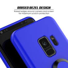 Charger l&#39;image dans la galerie, Galaxy S9 Case, Punkcase Magnetix Protective TPU Cover W/ Kickstand, Ring Grip Holder &amp; Metal Plate for Magnetic Car Phone Mount PLUS PunkShield Screen Protector for Samsung S9 Edge [Blue] 
