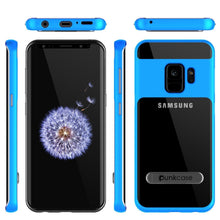 Charger l'image dans la galerie, Galaxy S9 Case, PUNKcase [LUCID 3.0 Series] [Slim Fit] [Clear Back] Armor Cover w/ Integrated Kickstand, Anti-Shock System &amp; PUNKSHIELD Screen Protector for Samsung Galaxy S9 [Blue] (Color in image: Silver)
