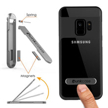 Charger l'image dans la galerie, Galaxy S9 Case, PUNKcase [LUCID 3.0 Series] [Slim Fit] [Clear Back] Armor Cover w/ Integrated Kickstand, Anti-Shock System &amp; PUNKSHIELD Screen Protector for Samsung Galaxy S9 [Black] (Color in image: Rose Gold)

