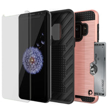 Load image into Gallery viewer, Galaxy S9 Case, PUNKcase [SLOT Series] [Slim Fit] Dual-Layer Armor Cover w/Integrated Anti-Shock System, Credit Card Slot [Rose Gold] (Color in image: Black)
