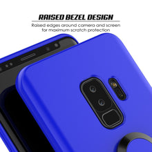 Charger l&#39;image dans la galerie, Galaxy S9 PLUS, Punkcase Magnetix Protective TPU Cover W/ Kickstand, Ring Grip Holder &amp; Metal Plate for Magnetic Car Phone Mount PLUS PunkShield Screen Protector for Samsung S9+ Edge [Blue] 
