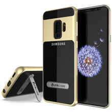 Charger l&#39;image dans la galerie, Galaxy S9+ Plus Case, PUNKcase [LUCID 3.0 Series] [Slim Fit] [Clear Back] Armor Cover w/ Integrated Kickstand, Anti-Shock System &amp; PUNKSHIELD Screen Protector for Samsung Galaxy S9+ Plus [Gold] (Color in image: Gold)
